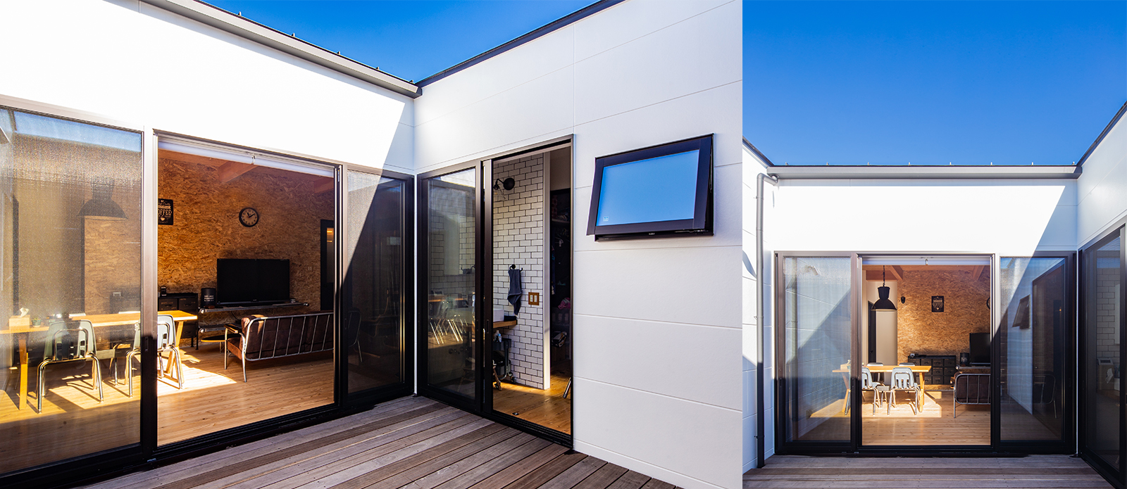 外とのつながりが豊かになり、ギア収納も快適